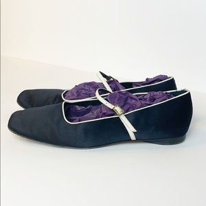 Kate Spade Satin Mary Jane Flats w/ Square Toe
